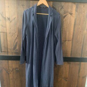 Doe & Rae Striped Duster Cardigan Women's Size M